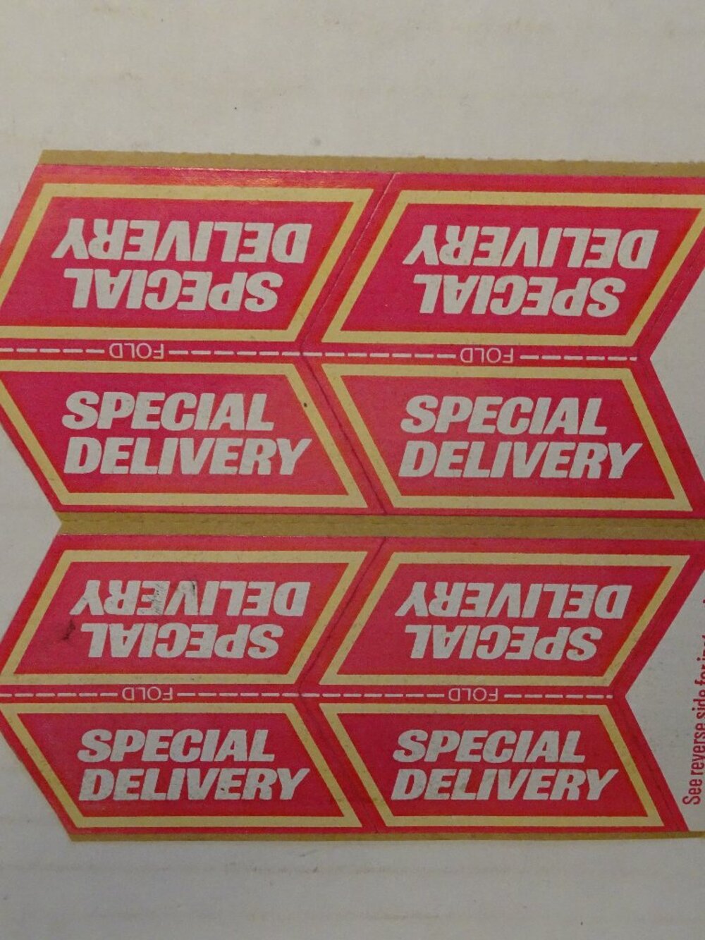 USPS Special Delivery Sticker Labels Label No. 54 March 1976 - Vintage